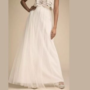 NEW JENNY YOO BHLDN LOUISE TULLE SKIRT IN IVORY Size 14